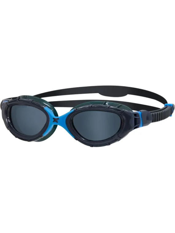 Zoggs Unisex Predator Flex Swimming Goggles Regular Grey Blue Tint Smoke