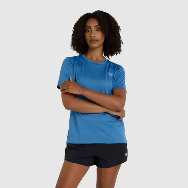 New Balance Womens Sport Essentials Tee Seastone Blue New Balance Womens Sport Essentials Tee Seastone Blue