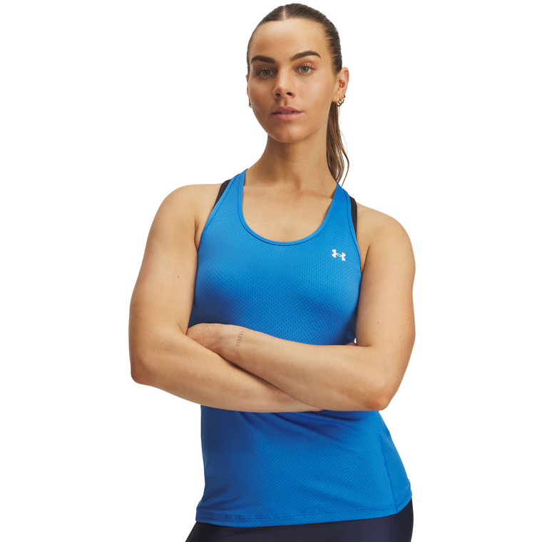 Under Armour® Womens Heatgear Armour Racer Tank Blue Atlantis/White
