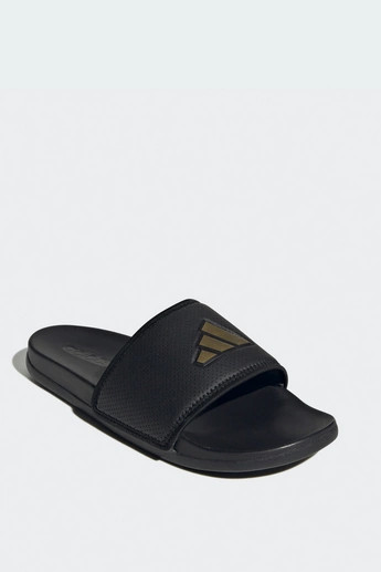 Adidas Unisex Adilette Comfort Slides Black/Metallic Gold/Black