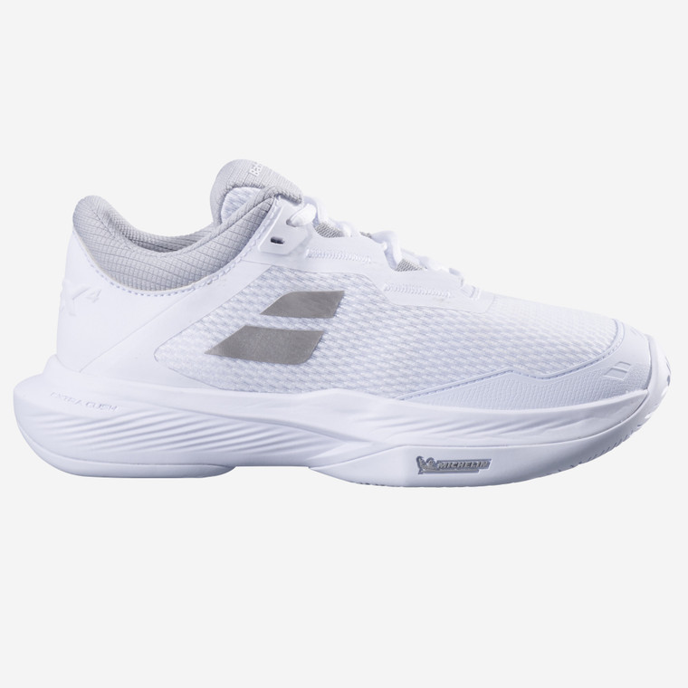 Babolat Womens SFX4 All Court Court Shoes White/Silver Babolat Womens SFX4 All Court Court Shoes White/Silver