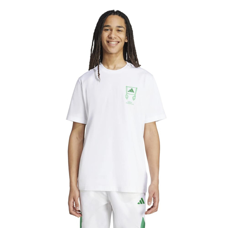 Adidas Mens Stadium Crowd Loose Graphic Tee Night White