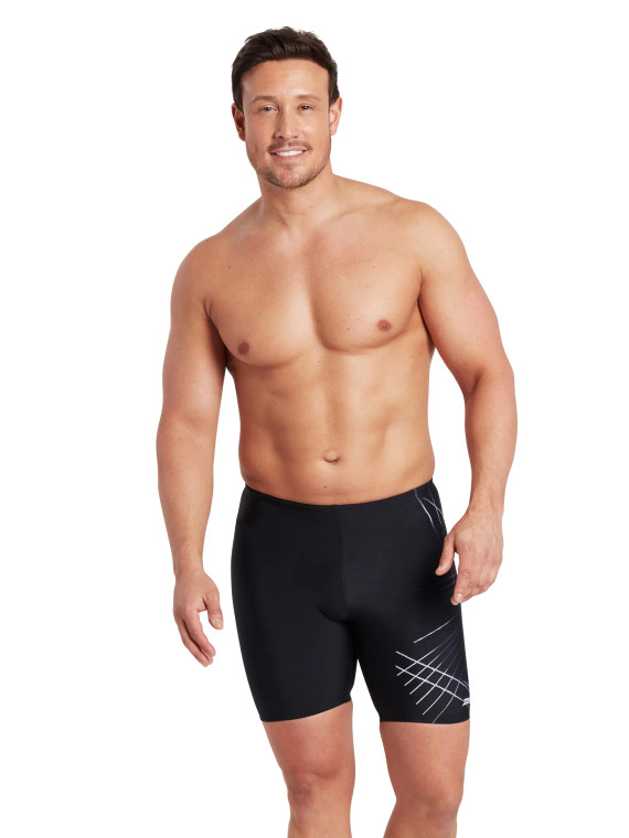 Zoggs Mens Mid Jammer Swim Short Etch