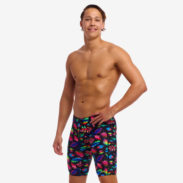 Funky Trunks Mens Training Jammer Swim Shorts Lost Leaf