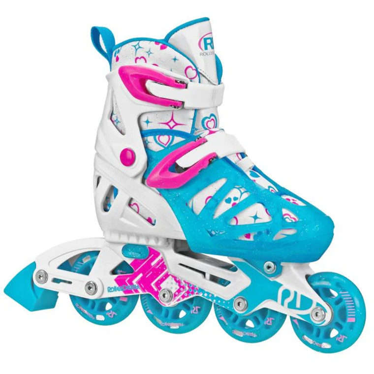 Roller Derby Tracer Adjustable Inline Roller Skates White/Powder Blue