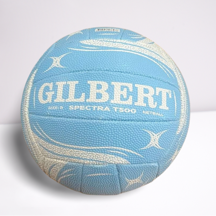 Gilbert Spectra T500 Premium Training Netball v26 Size 5 Blue/White