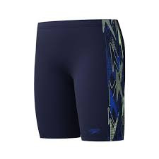 Speedo Boys Plastisol Placement Jammer Swim Short Peacoat/Deep Sapphire