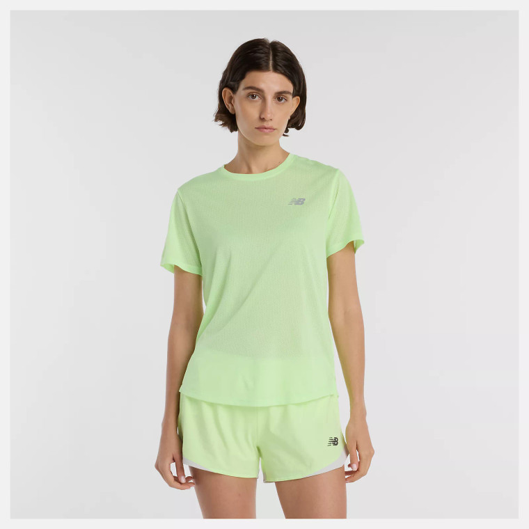 New Balance Womens RC Essential Short Sleeve Tee Afterglow Heather