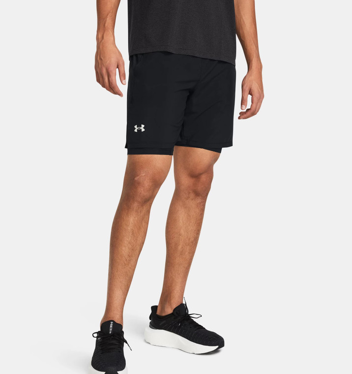 Under Armour® Mens Launch 2-In-1 Shorts 7" Black/Black