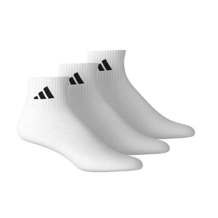 Adidas Unisex Cushioned Sportswear Ankle Socks 3 Pack White/White/Black