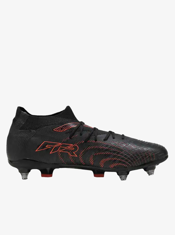 Puma Unisex Future 9 Match Soft Ground Boots Black/Glowing Red/Strong Grey