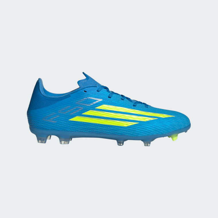 Adidas Unisex F50 League Firm Ground Boots Lucid Ray Blue/Team Solar Yellow 2/Lucid Aquamarine
