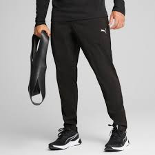 Puma Mens Train All Day Essentials Woven Tapered Pants Black