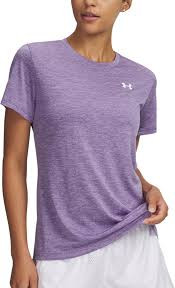 Under Armour® Womens Tech Twist Tee Purple Luxe/White