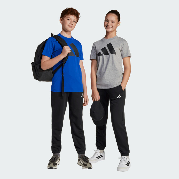 Adidas Youth Small Logo Fleece Pants Black/White