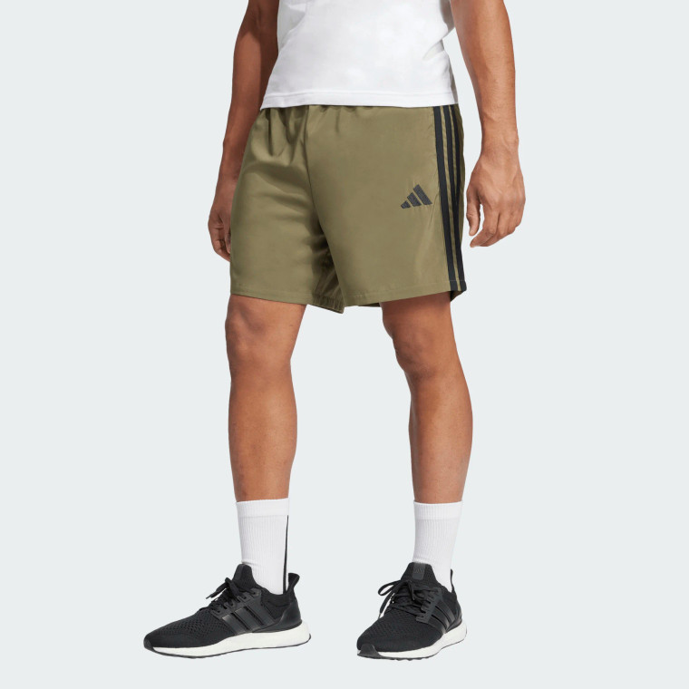 Adidas Mens 3-Stripe Chelsea Shorts Olive Strata/Black