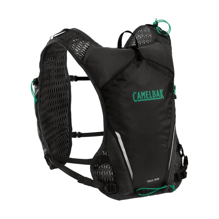Camelbak Unisex Trail Run Hydration Vest + Two 500ml Quick Stow™ Flasks Black/Teal