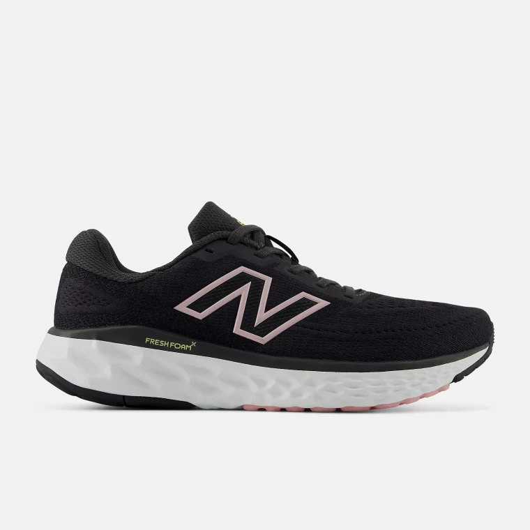 New Balance Womens Evoz v4 Running Shoes Black Cement/Pink Chalk/Alabaster