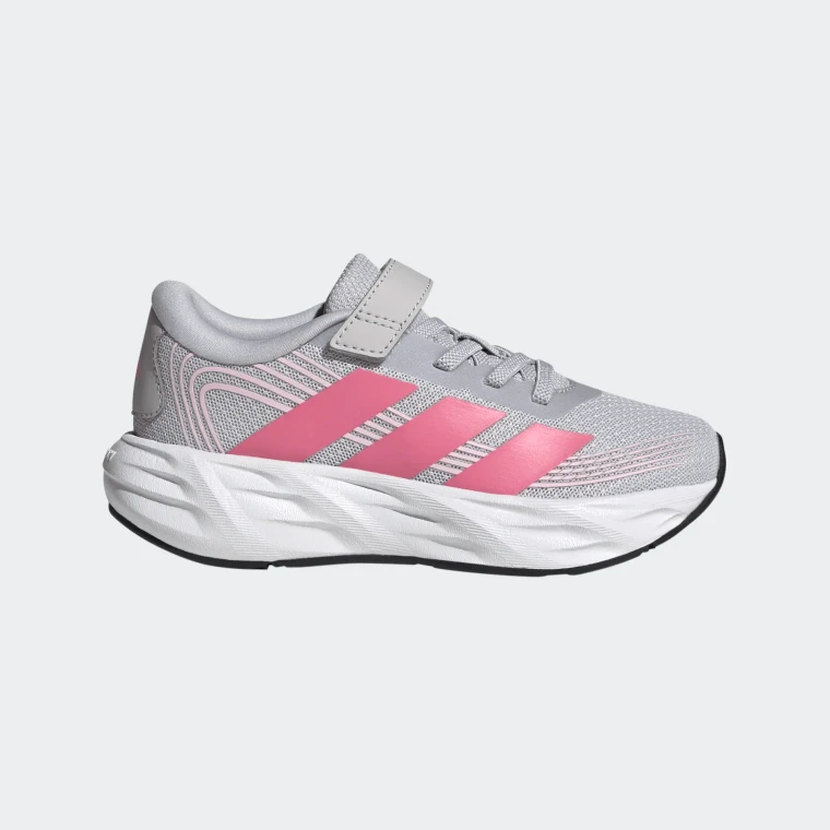 Adidas Junior Galaxy 8 Running Shoes Light Grey/Pink Fusion/Clear Pink