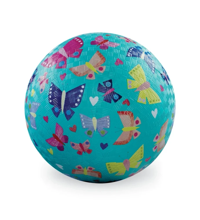 Crocodile Creek Playground Ball 5" Butterfly Rainbow