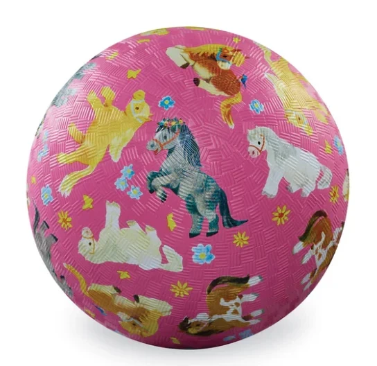 Crocodile Creek Playground Ball 7" Pretty Ponies