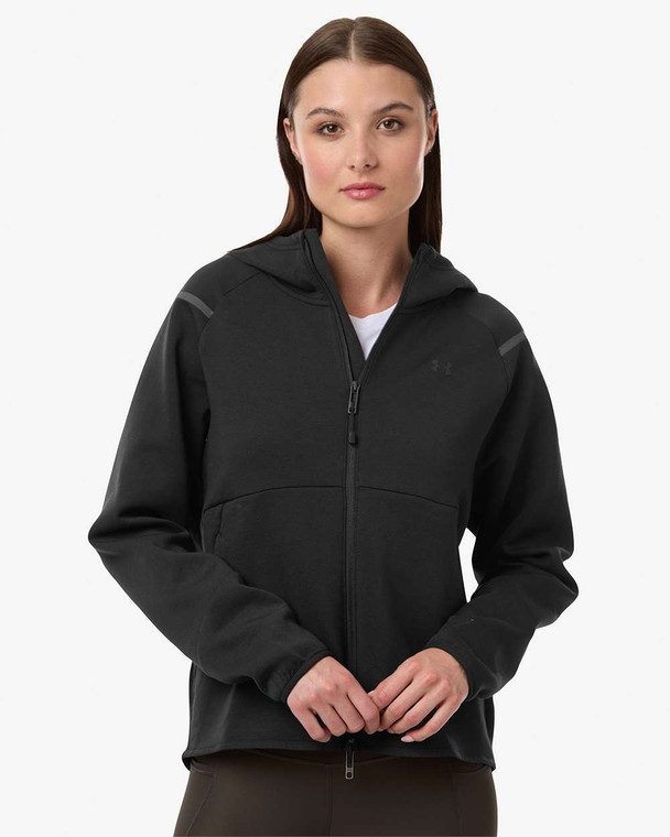 Under Armour® Womens Unstoppable Fleece Full Zip Hoodie Black