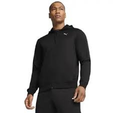 Puma Mens Train All Day PWR Fleece Full Zip Hoodie Black