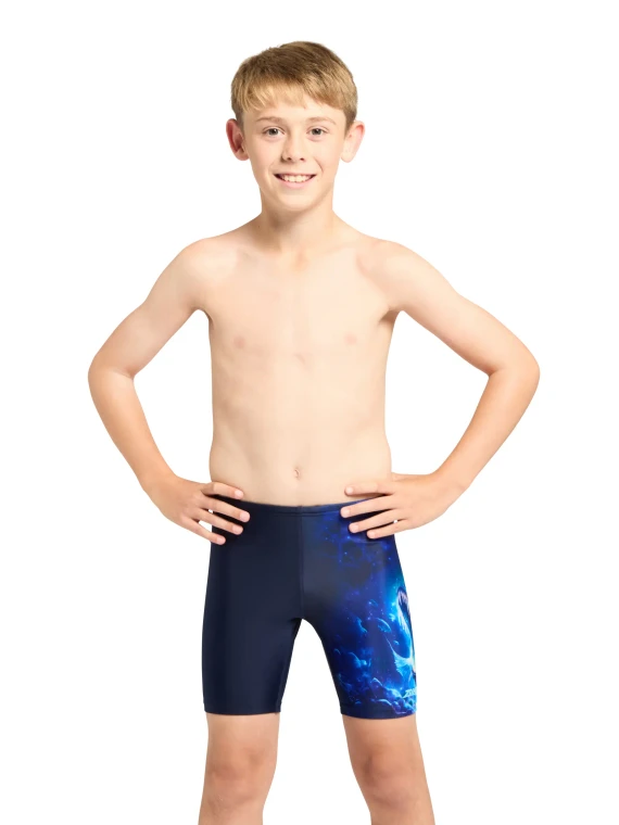 Zoggs Boys Mid Jammer Swim Shorts Electric Eel