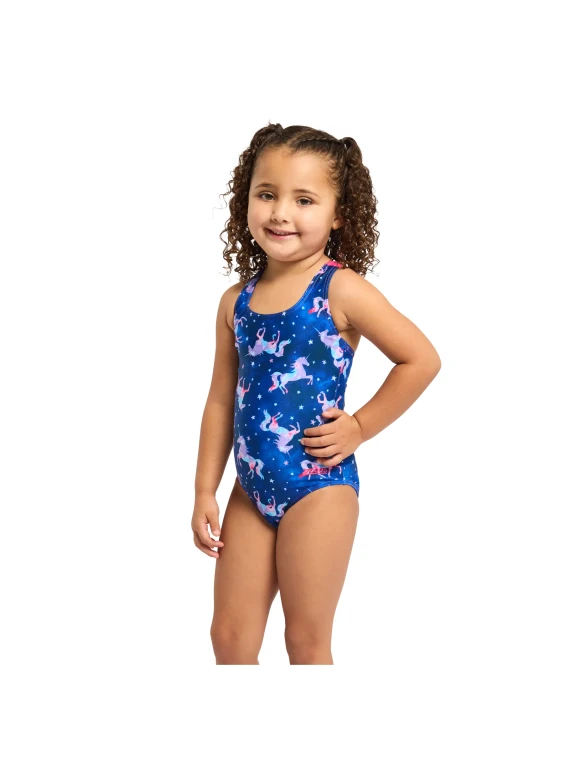 Zoggs Toddler Girls Actionback Swimsuit Pegaso
