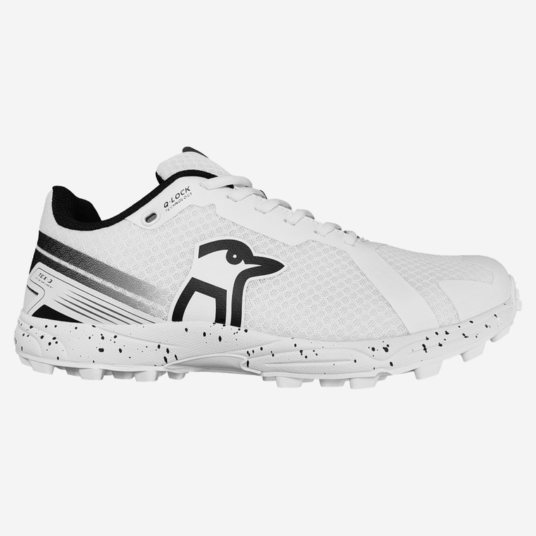 Kookaburra Unisex Pro 2.0 Rubber Cricket Shoes v26 White/Black
