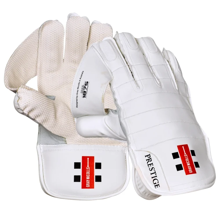 Gray Nicolls Prestige Wicket Keeping Gloves Adult White