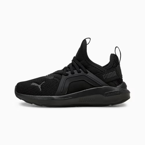 Puma Junior Enzo 5 Softride Running Shoes Black/Castlerock
