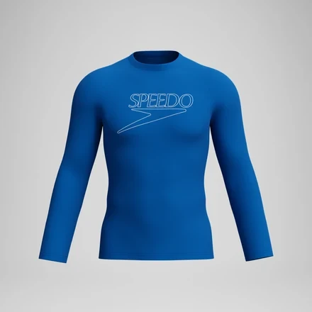Speedo Mens Classic Logo Long Sleeve Suntop Turkish Sea