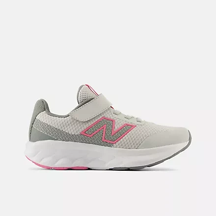 New Balance Junior 520 Running Shoes Grey Matter/Signal Pink