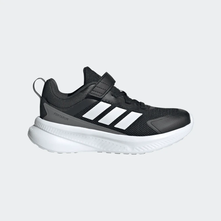 Adidas Junior FortaRun 4.0 Running Shoes Black/White/Carbon