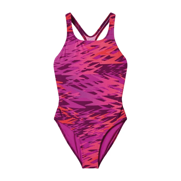 Speedo Girls Hyperboom All Over Print Medalist Pink