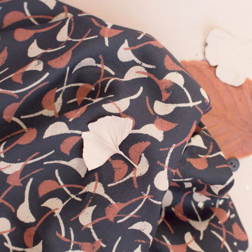 Windy Night Fabric in Navy By Atelier Brunette -  Sold by the 1/4 meter