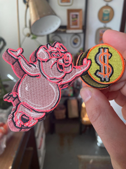 Save-On Meats Pig - Fingerless Joe Embroidered Iron On Patch
