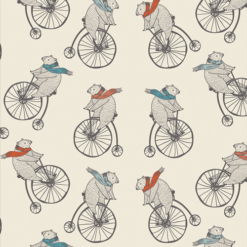 Mr. Penny Vanilla in Flannel by Art Gallery Fabrics - (sold by the 1/4 meter)