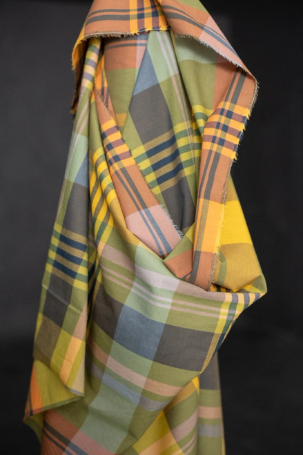 Beanstalk Watercolour Cotton Check Fabric by Merchant & Mills (sold by the 1/4 meter)