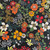 Black Flower Print Cotton Lawn by KOKKA - (Sold by the 1/4 meter)