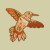 Hummingbird Iron On Patch - Mustard Beetle
