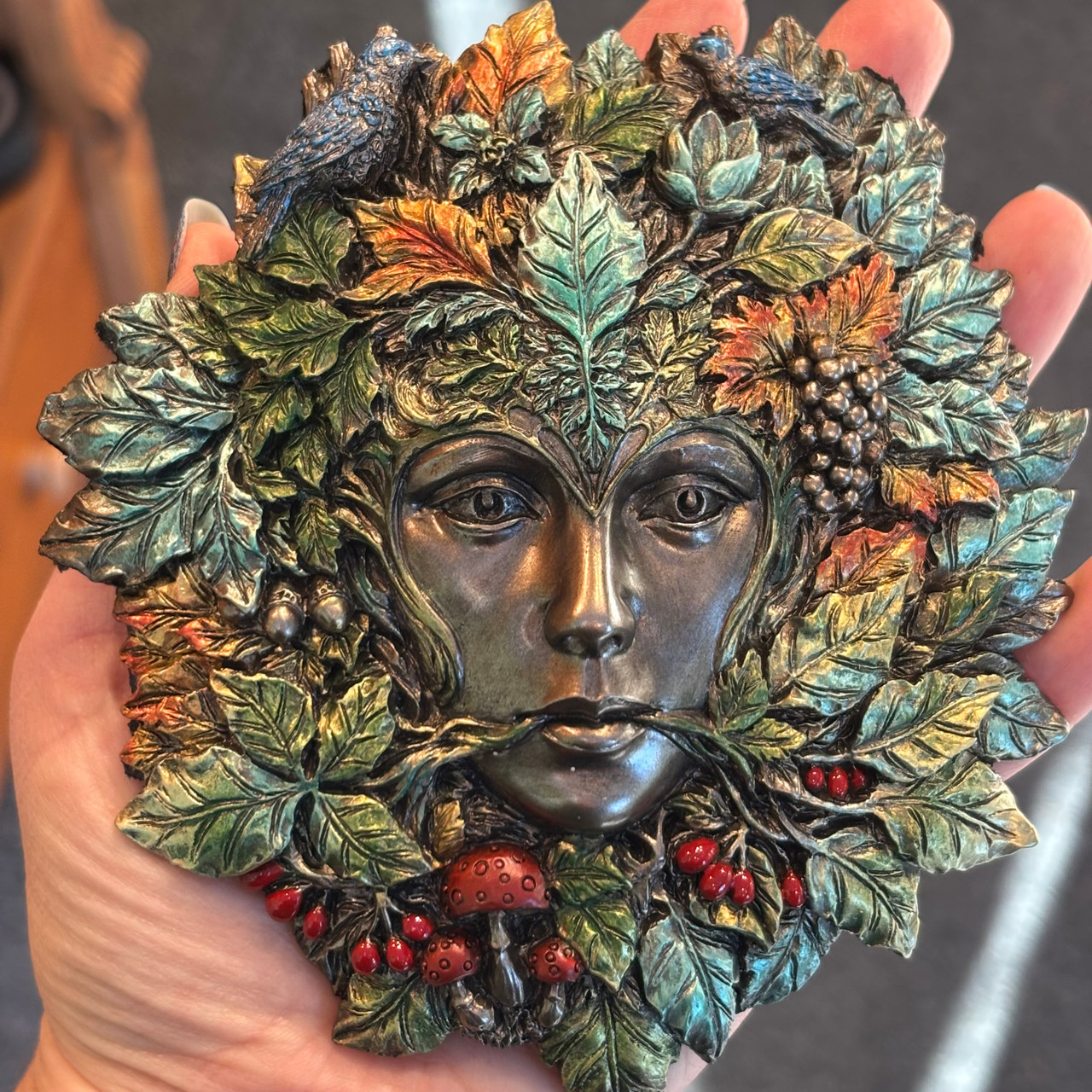 Green Woman Wall Plaque