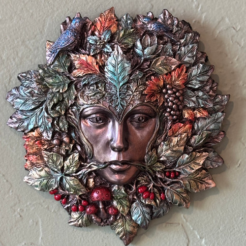 Green Woman Wall Plaque