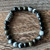 Rune Bracelet - Algiz - Gold Sheen Obsidian and Snowflake Obsidian