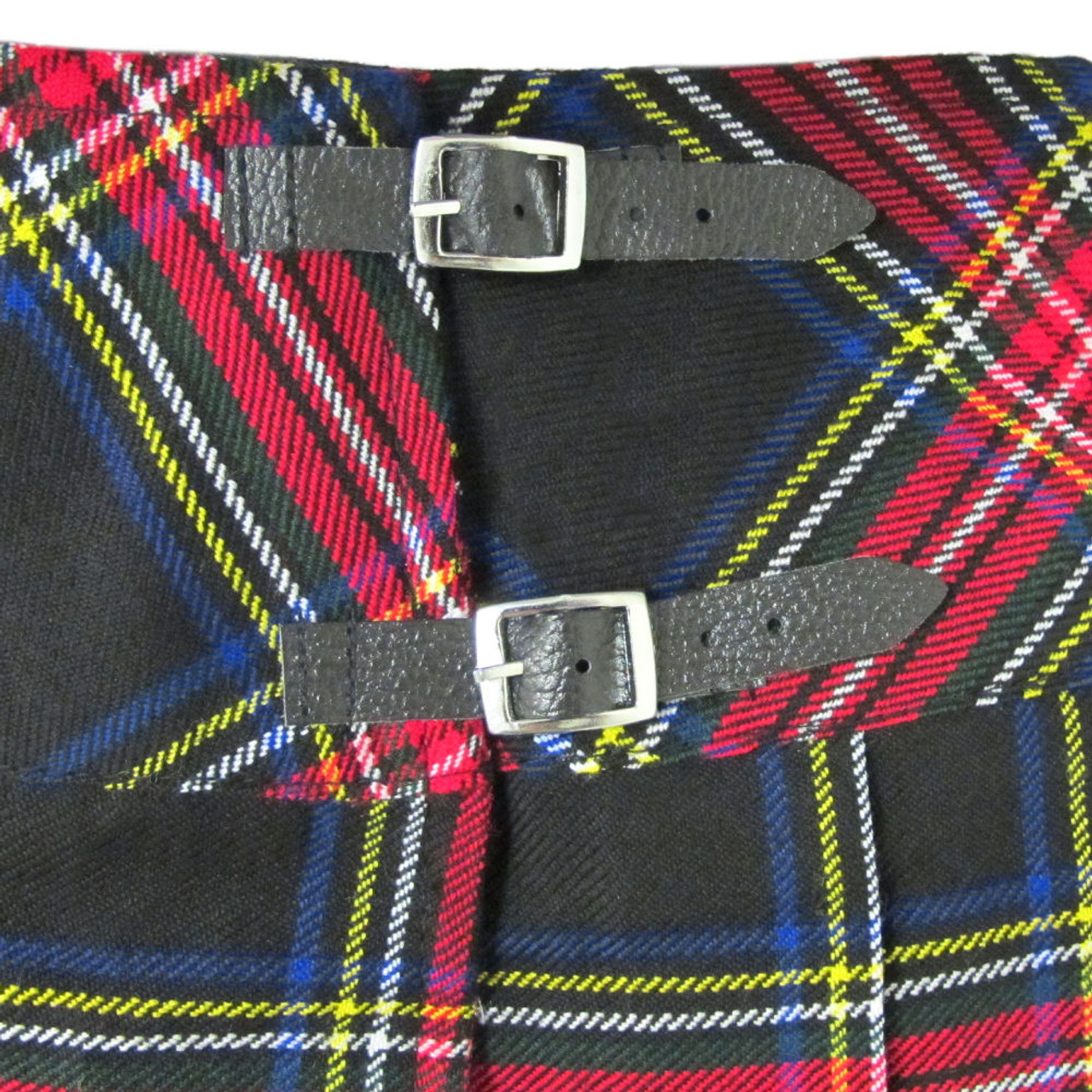 Women's Black Stewart Tartan Kilt Skirt | 23