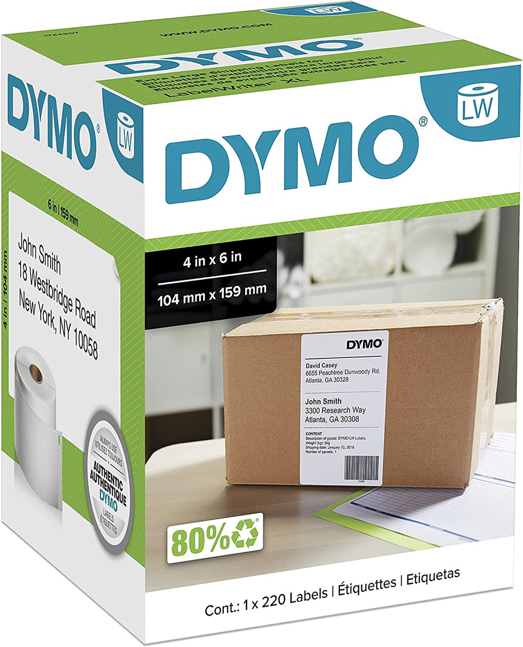 Dymo 1744907 4x6 Shipping Labels