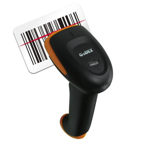 Godex GS220 Handheld 1D Laser Barcode Scanner USB | Rubberized Contact ...