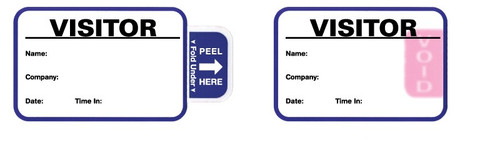 VisitorPass 2"x1" TAB Expiring Direct Thermal Name Badges Image 1