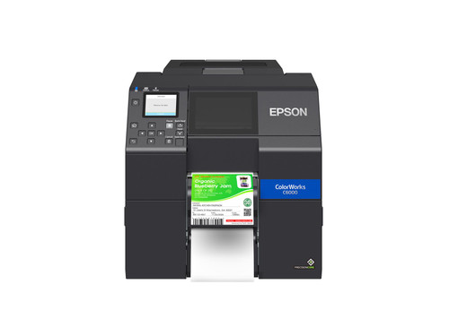 Epson ColorWorks CW-C6000P Gloss Color Inkjet Label Printer Peeler 4" Image 1